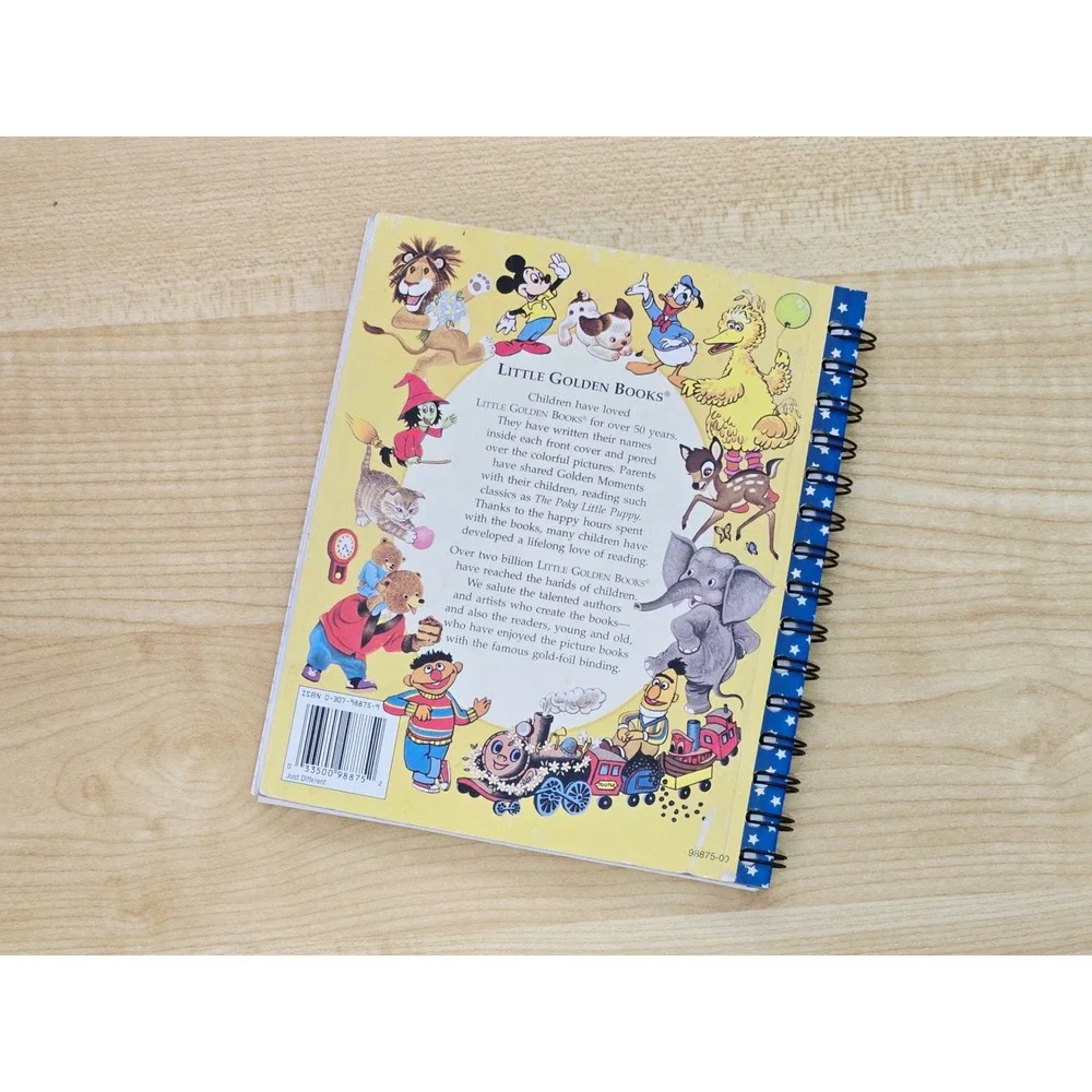 'Just a Little Different' Little Golden Book Upcycled Journal-75+ Pages-Handmade
